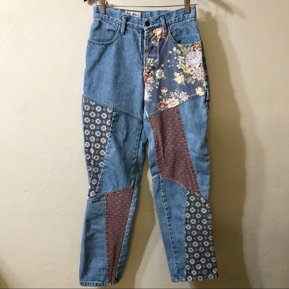 panel patch jeans